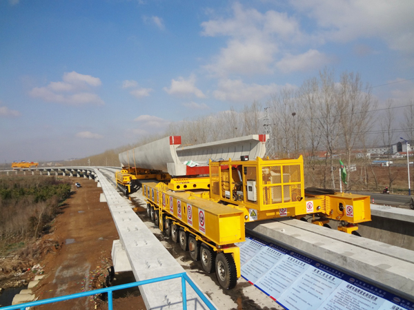 200-ton-u-beam-girder-transporte-from Huada